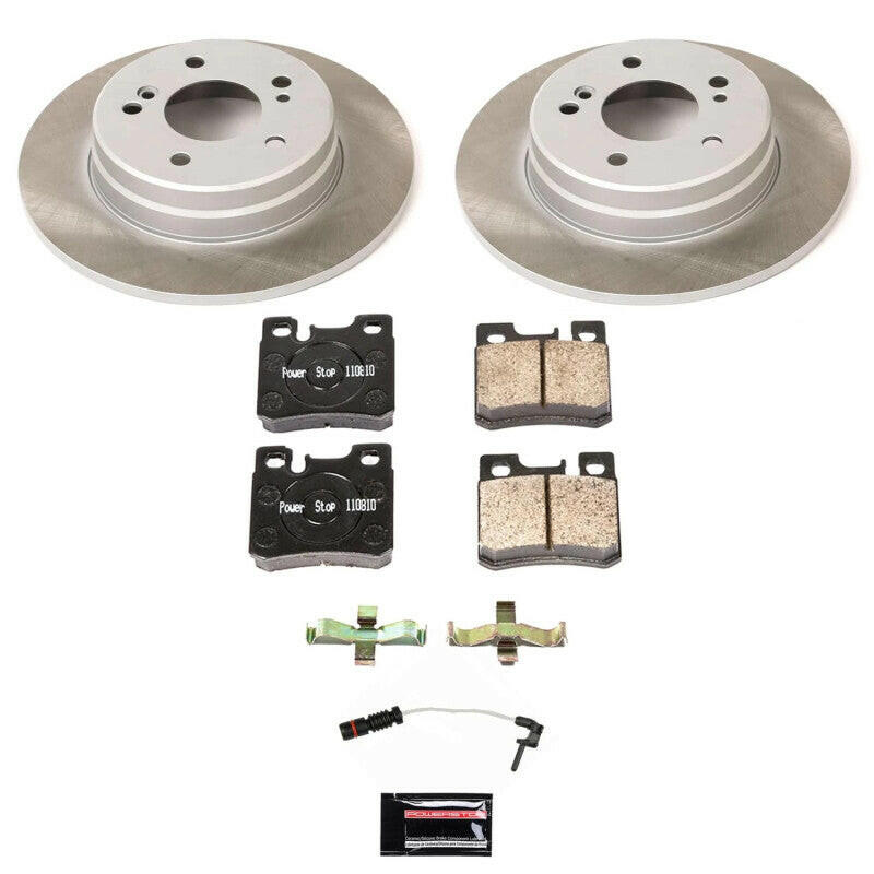 Power Stop 99-00 Mercedes-Benz C230 Rear Semi-Coated Rotor Kit Brake Kits - Performance Blank PowerStop