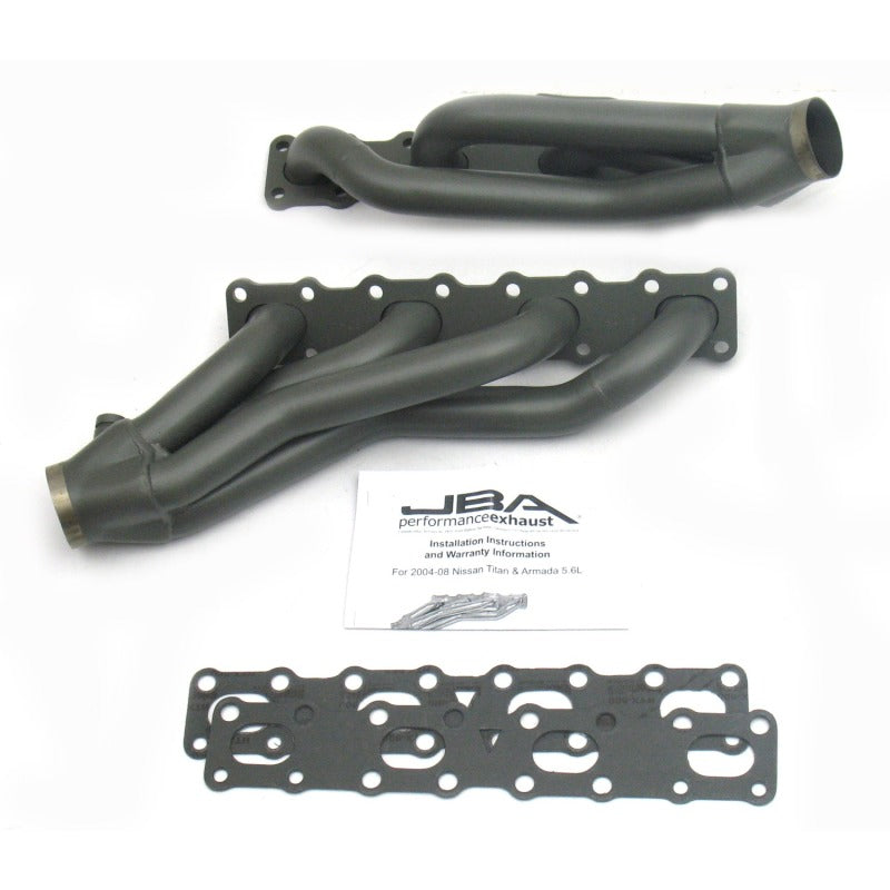 JBA 04-15 Nissan 5.6L VK56DE Oval Port 1-5/8in Primary Ti Ctd Cat4Ward Header Headers & Manifolds JBA
