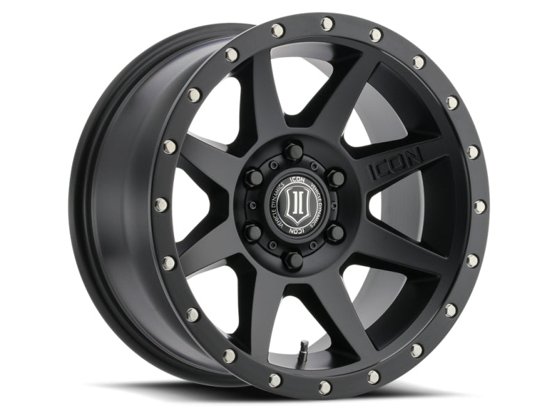 ICON Rebound 17x8.5 6x5.5 25mm Offset 5.75in BS 95.1mm Bore Satin Black Wheel Wheels - Cast ICON