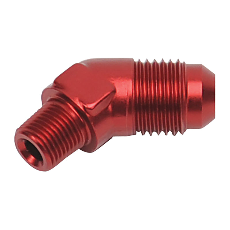 Russell Performance -6 AN MALE X 1/8in NPT MALE 45 DEG (Red) Hardware Kits - Other Russell