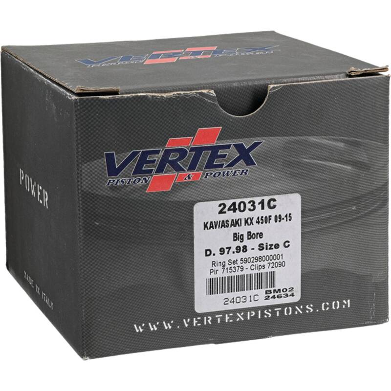 Vertex Pistons 09-15 KX 450 F Forged Big Bore Piston Kit Piston Sets - Powersports Vertex Pistons