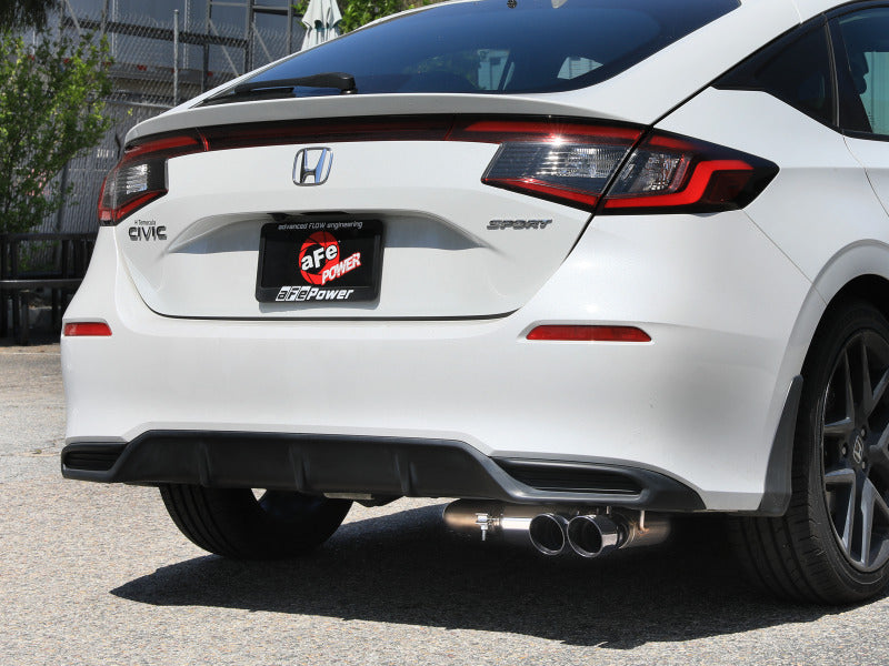 aFe POWER Takeda 2.5in 304 SS Cat-Back Exhaust w/ Polished Tips 22-25 Honda Civic L4-2.0L Catback aFe