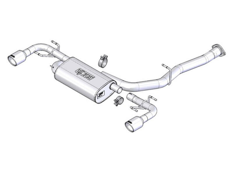 Borla 03-09 Mazda RX-8 1.3L Single Round Rolled Angle-Cut Cat-Back Exhaust Catback Borla