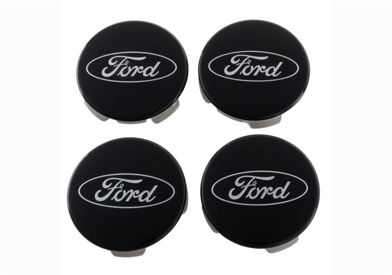 Ford Racing Ford Truck/SUV Black And Chrome Wheel Center Cap Kit Wheel Center Caps Ford Racing