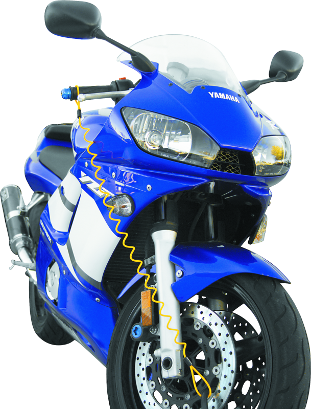 Bully Lock Reminder Disc Cable 4 ft. - Yellow Security Locks BikeMaster