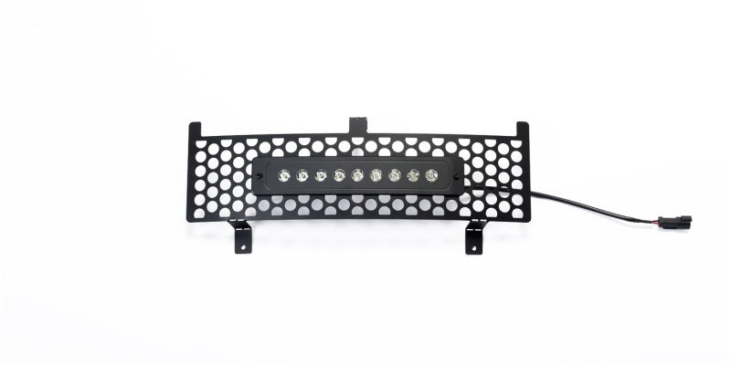 Putco 15-19 Chevy Silv HD SS Black Punch Design Bumper Grille Insert w/ Curved Flush 10in Light Bar Grilles Putco
