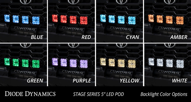 Diode Dynamics 2022 Toyota Tundra SS5 Grille CrossLink Lightbar Kit - Sport Yellow Combo Light Bars & Cubes Diode Dynamics