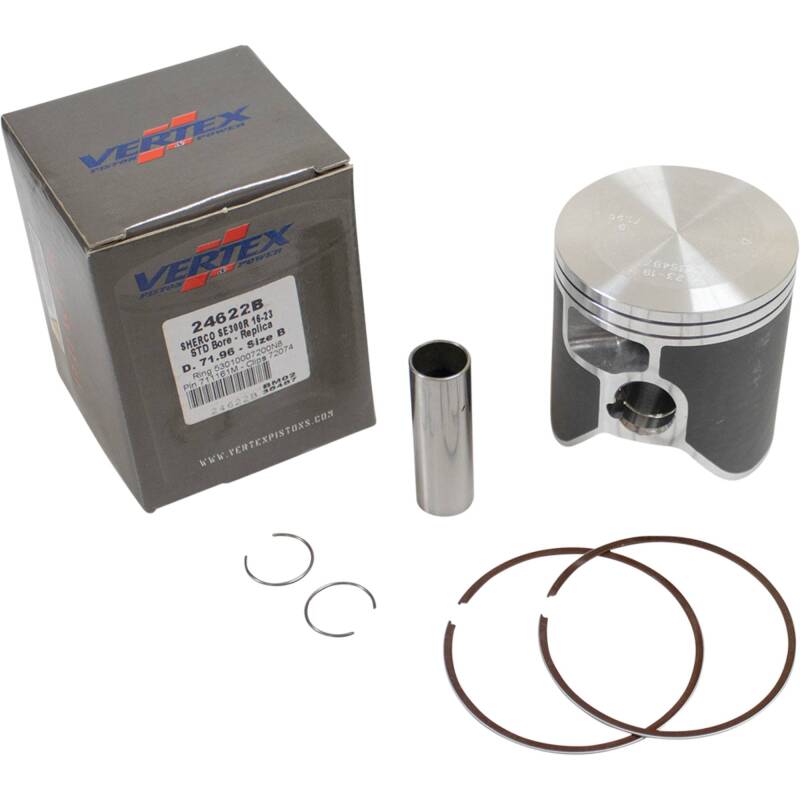 Vertex Piston 16-24 Sherco SE-R 300 300cc Cast Replica Piston Kit Piston Sets - Powersports Vertex Pistons