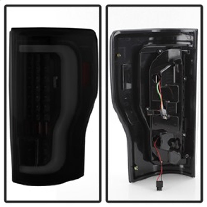 xTune 17-18 Ford F-250 Super Duty (Excl LED Models) LED Tail Lights-Blk Smk (ALT-ON-FS17-LBLED-BSM) Tail Lights SPYDER
