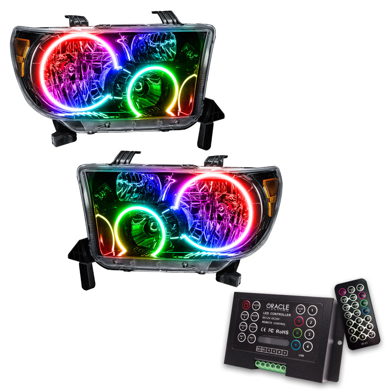 Oracle 07-11 Toyota Tundra Pre-Assembled Headlights - Black Housing - w/ 2.0 Controller Headlights ORACLE Lighting