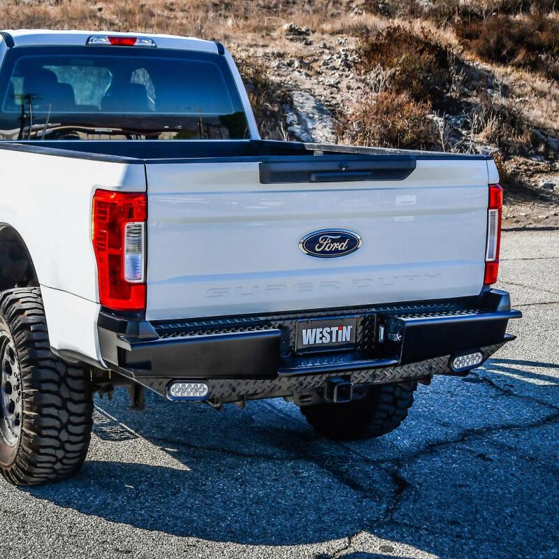 Westin 17-21 Ford F-250/350 HDX Bandit Rear Bumper - Black Bumpers - Steel Westin