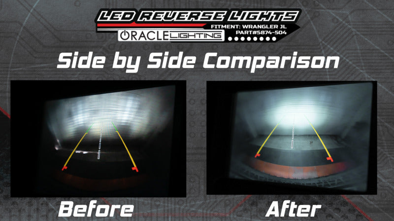 Oracle Rear Bumper LED Reverse Lights for Jeep Wrangler JL - 6000K Tail Lights ORACLE Lighting