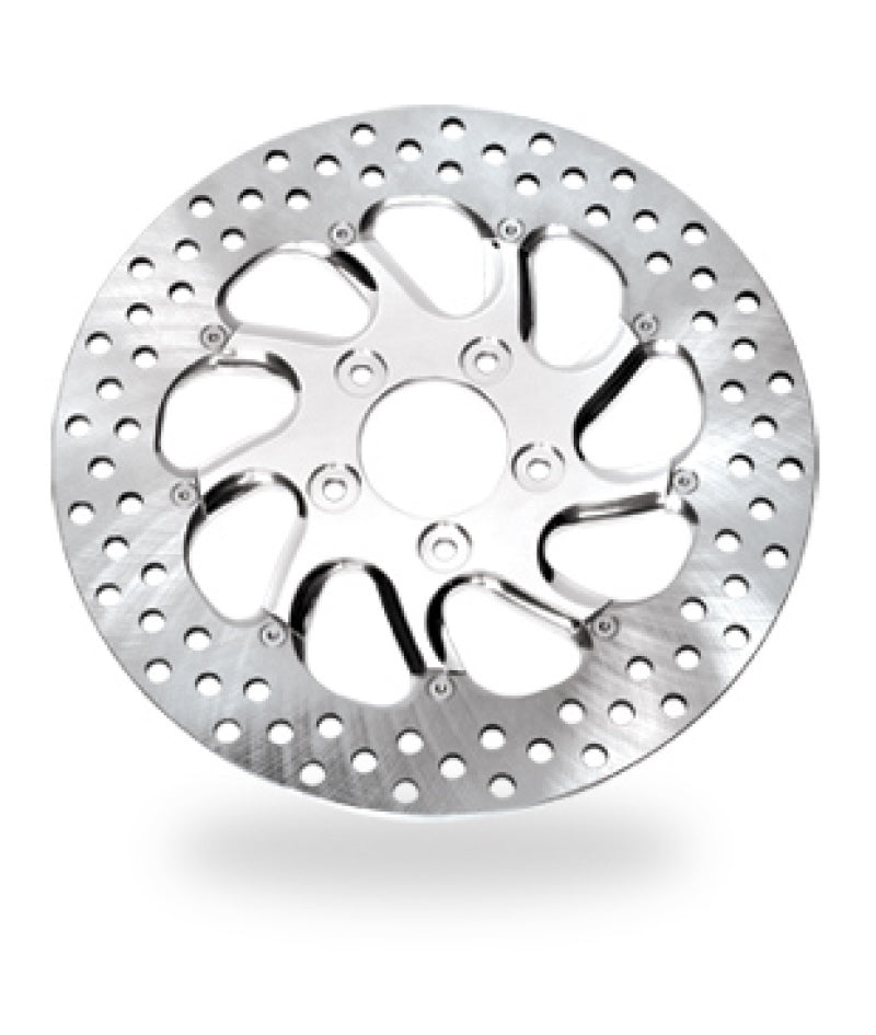 Performance Machine Disc/Carr 11.8 Torque Rr Right - Chrome Brake Rotors - Drilled Performance Machine