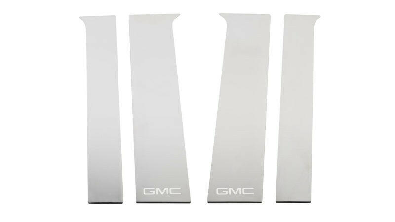 Putco 2020 GMC Sierra HD - GMC Etching - Crew Cab / Double Cab (6pcs) SS Pillar Posts Exterior Trim Putco