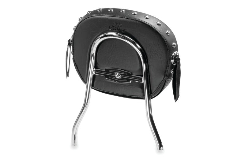 Mustang Harley Detachable Sissy Bar Pad w/Studs (11 inch x 9 inch) - Black Sissy Bar Pads Mustang Motorcycle