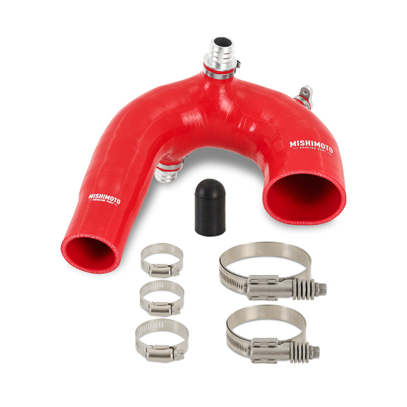 Mishimoto 2016+ Polaris RZR XP Turbo Silicone Intake J-Tube - Red Silicone Couplers & Hoses Mishimoto