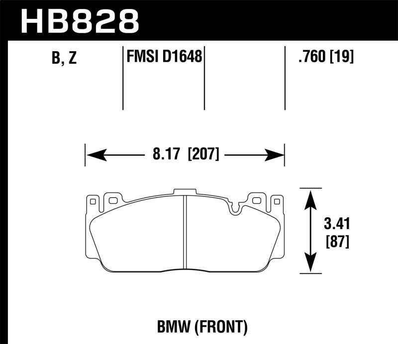Hawk 12-20 BMW M2/3/4/5/6 DTC-70 Motorsports Front Brake Pads Brake Pads - Racing Hawk Performance