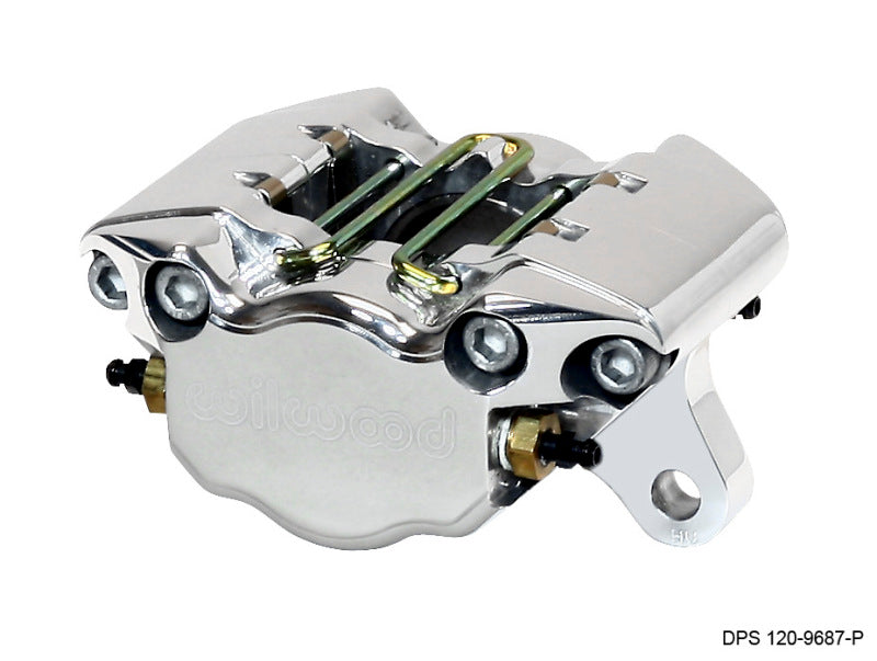 Wilwood Caliper-Polished Dynapro Single 3.25in Mount 1.75in Pistons .38in Disc Brake Calipers - Perf Wilwood