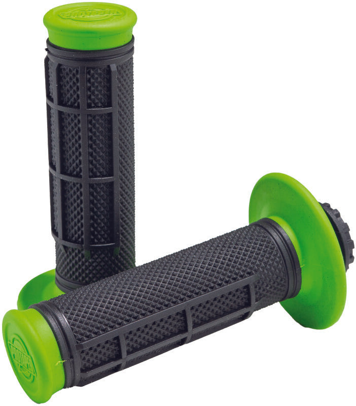 ProTaper Pro Series Clamp On 1/2 Waffle Green/Black Grips ProTaper