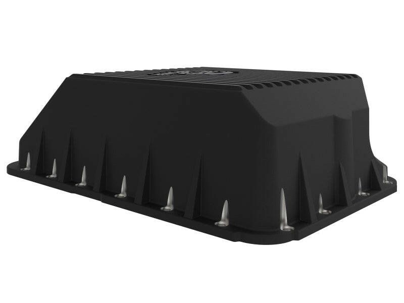 aFe Transmission Pan (Black); Ford Diesel Trucks 03-10 V8-6.0/6.4L (td) Diff Covers aFe