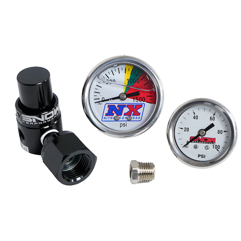 Snow Performance Billet Fixed (100PSI) CO2 Regulator w/Gauges Nitrous Controllers Snow Performance