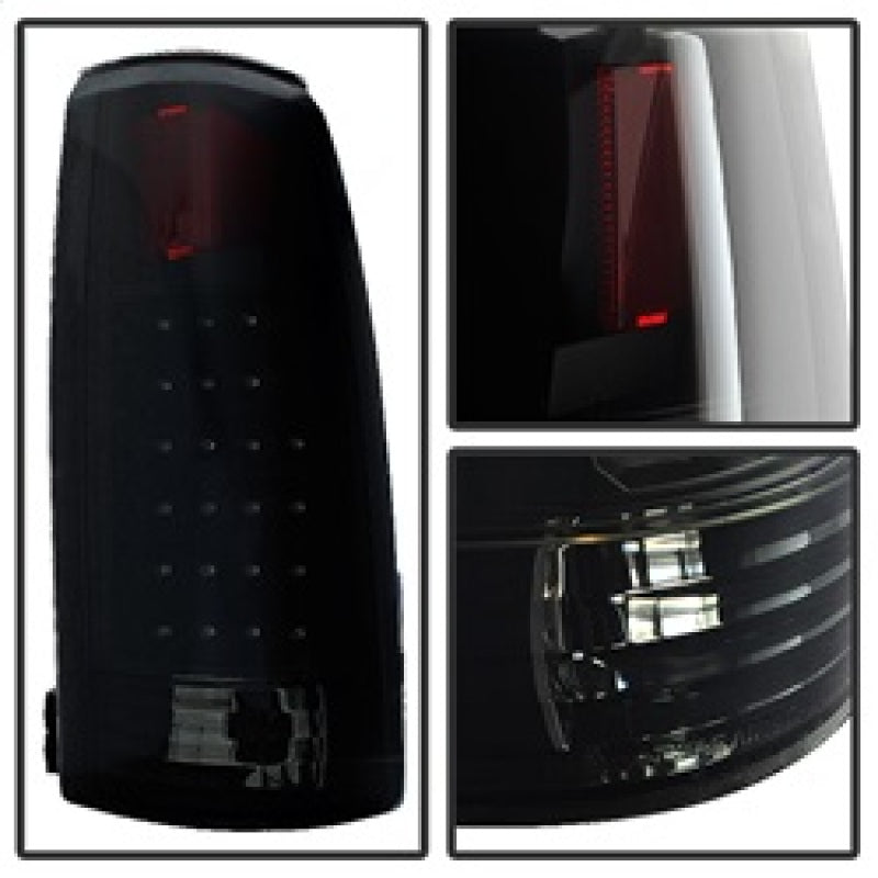 xTune Yukon Denali 99-00 LED Tail Lights Black Smoked ALT-JH-CCK88-LED-BKSM Tail Lights SPYDER