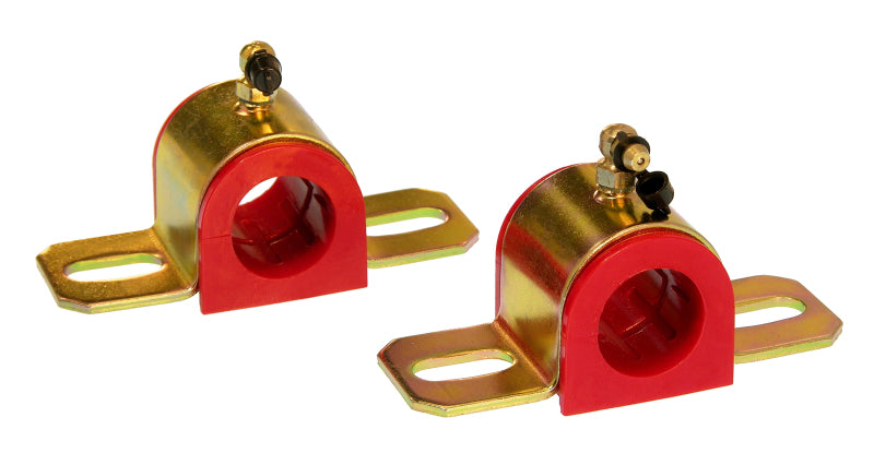 Prothane Universal 90 Deg Greasable Sway Bar Bushings - 28MM - Type B Bracket - Red Sway Bar Bushings Prothane
