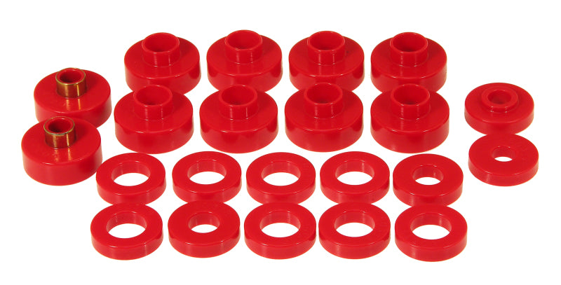 Prothane 76-79 Jeep CJ5/CJ7 Body Mount 22 Bushing Kit - Red Bushing Kits Prothane