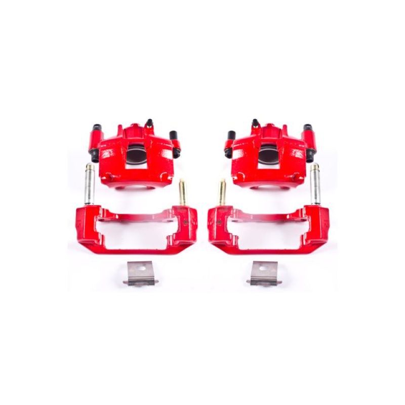 Power Stop 94-98 Ford Mustang Front Red Calipers w/Brackets - Pair Brake Calipers - Perf PowerStop