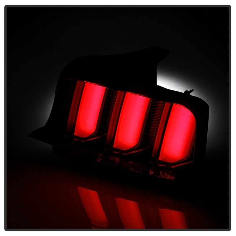 Spyder 05-09 Ford Mustang (Red Light Bar) LED Tail Lights - Black ALT-YD-FM05V3-RBLED-BK Tail Lights SPYDER