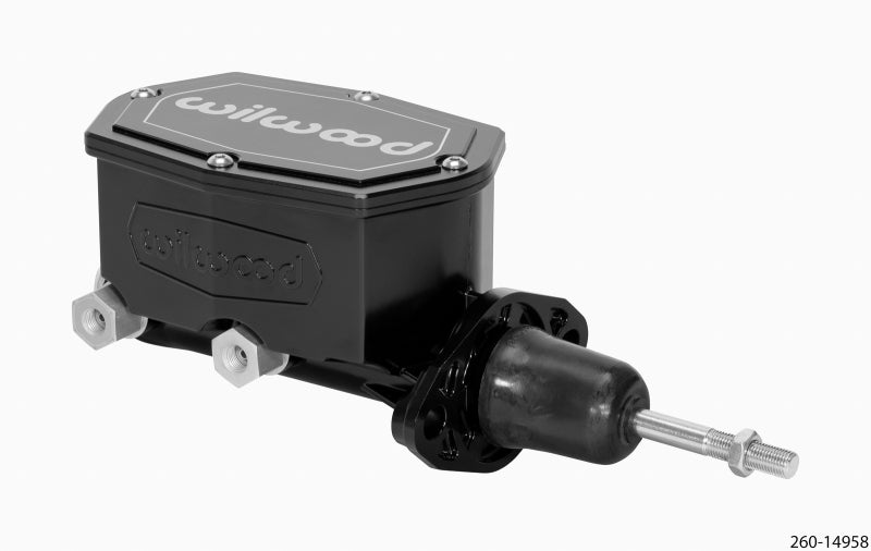 Wilwood Compact Tandem Master Cylinder - 15/16in Bore - w/Pushrod (Black) Brake Master Cylinder Wilwood