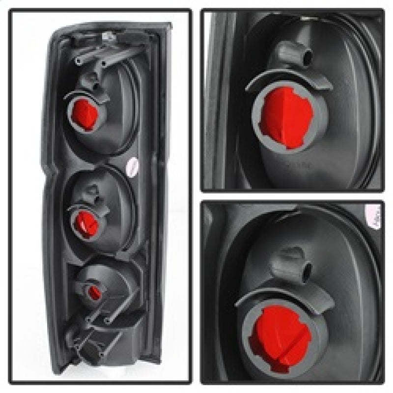 Spyder Nissan Hardbody 86-97 Euro Style Tail Lights Black Smoke ALT-YD-NH86-BSM Tail Lights SPYDER