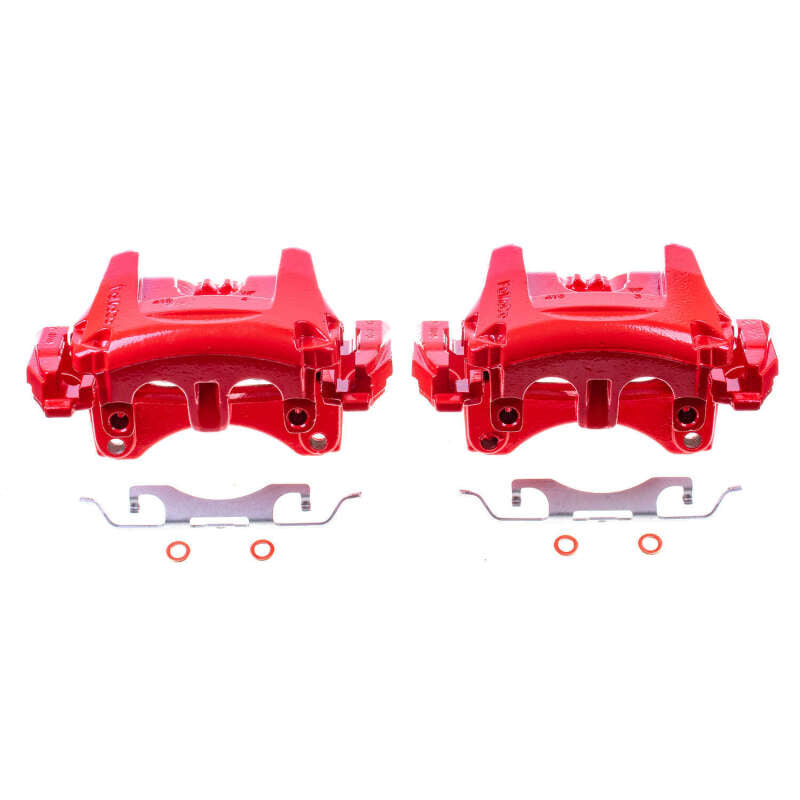 Power Stop 15-18 Ford Edge Front Red Calipers w/Brackets - Pair Brake Calipers - Perf PowerStop