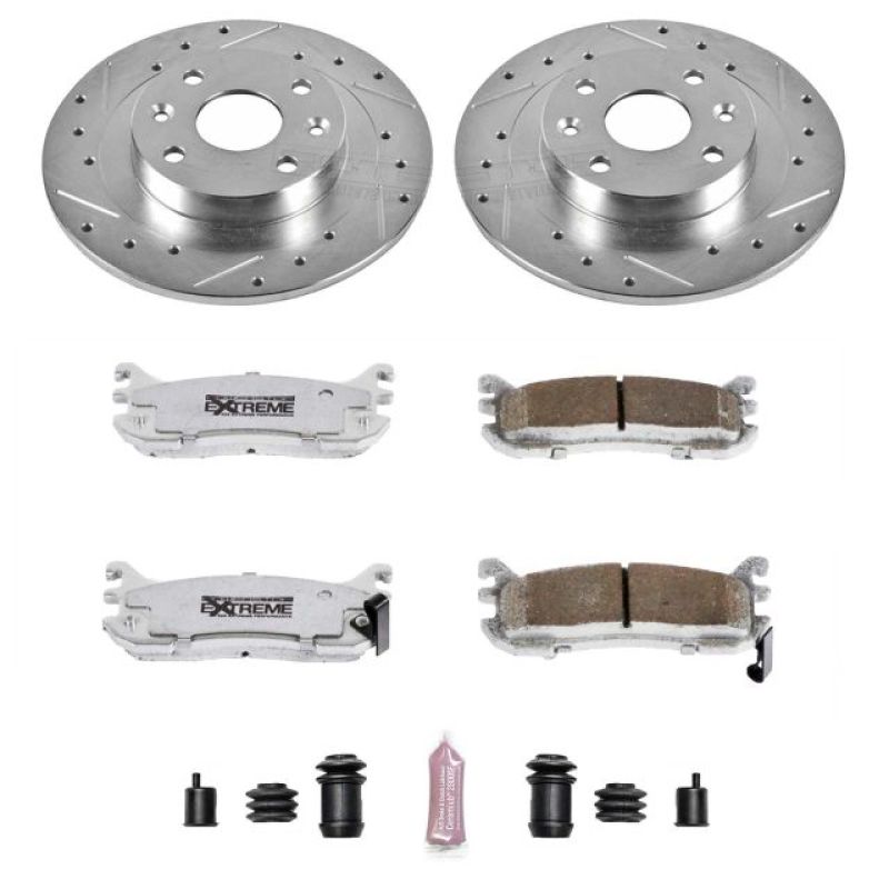 Power Stop 97-03 Ford Escort Rear Z26 Street Warrior Brake Kit Brake Kits - Performance D&S PowerStop