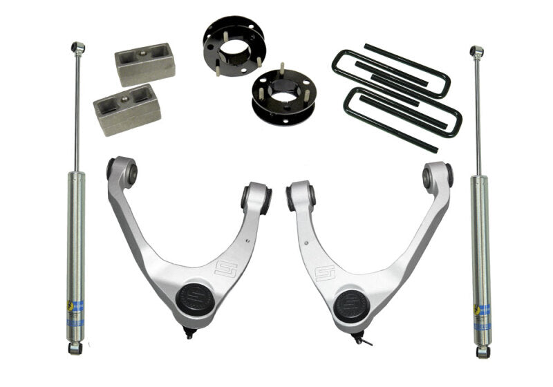 Superlift 07-16 Chevy Silv 1500 2WD 3.5in Lift Kit w/ Cast Steel Control Arms & Bilstein Rear Shocks Lift Kits Superlift