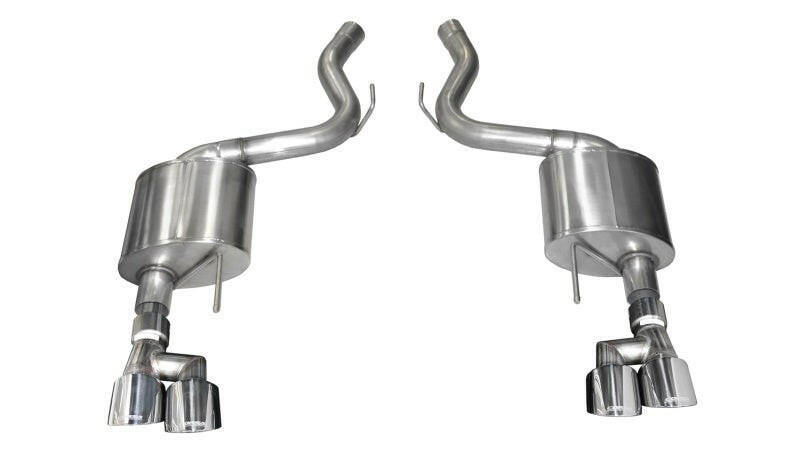 Corsa 18-19 Ford Mustang 5.0L 3in Touring Axle-Back Dual Rear Exit 4in Polished Pro-Series T Axle Back CORSA Performance