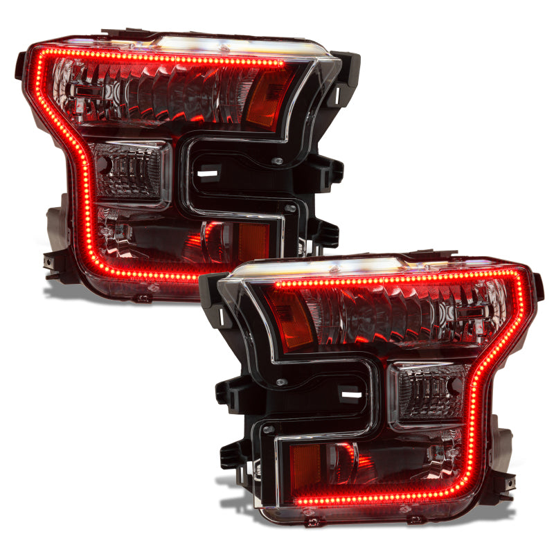 Oracle 15-17 Ford F-150 Dynamic RGB+A Pre-Assembled Headlights Halogen - Blk Edition - Headlights ORACLE Lighting