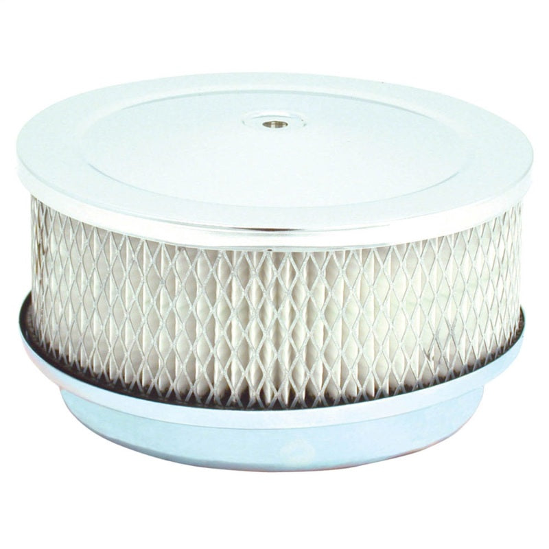 Spectre Air Cleaner 6-3/8in. x 2-1/2in. Chrome - Paper Air Filters - Universal Fit Spectre