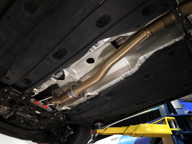 aFe Power Twisted Steel Down Pipe 3in 304 Stainless Steel w/ Cat 15-18 VW Golf R MKVII L4-2.0L (t) Headers & Manifolds aFe