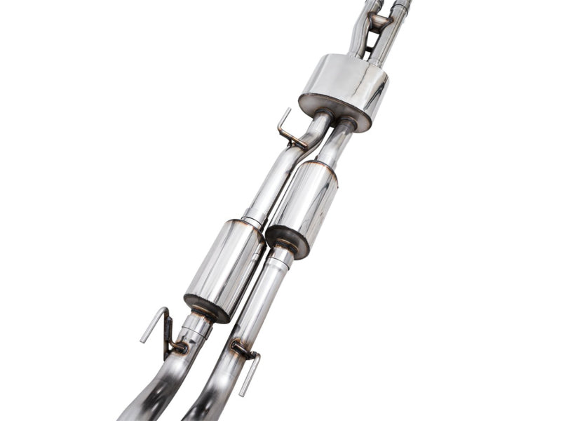 AWE Tuning 16-22 Toyota Tacoma 0FG Cat-Back Exhaust w/ BashGuard - Dual Chrome Silver Tips Catback AWE Tuning