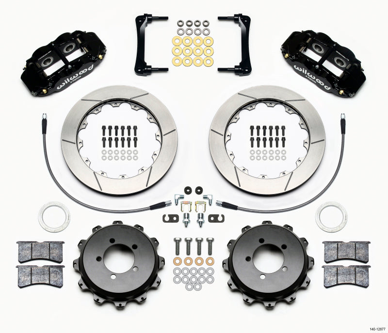 Wilwood Narrow Superlite 4R Rear Kit 12.88in 2008-2012 Subaru WRX w/Lines Big Brake Kits Wilwood