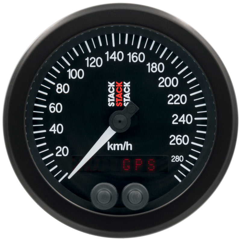 Autometer Stack Instruments 88mm 0-290 KM/H GPS Speedometer - Black Gauges AutoMeter