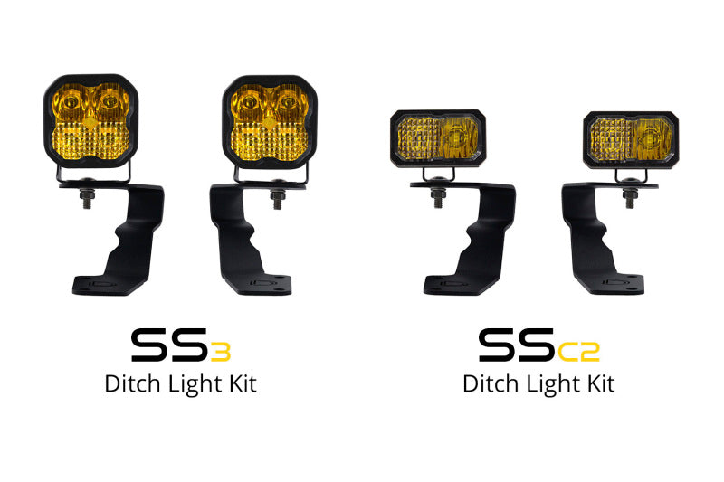 Diode Dynamics 15-21 Subaru WRX/STi Sport SS3 LED Ditch Light Kit - Yellow Combo Light Accessories and Wiring Diode Dynamics