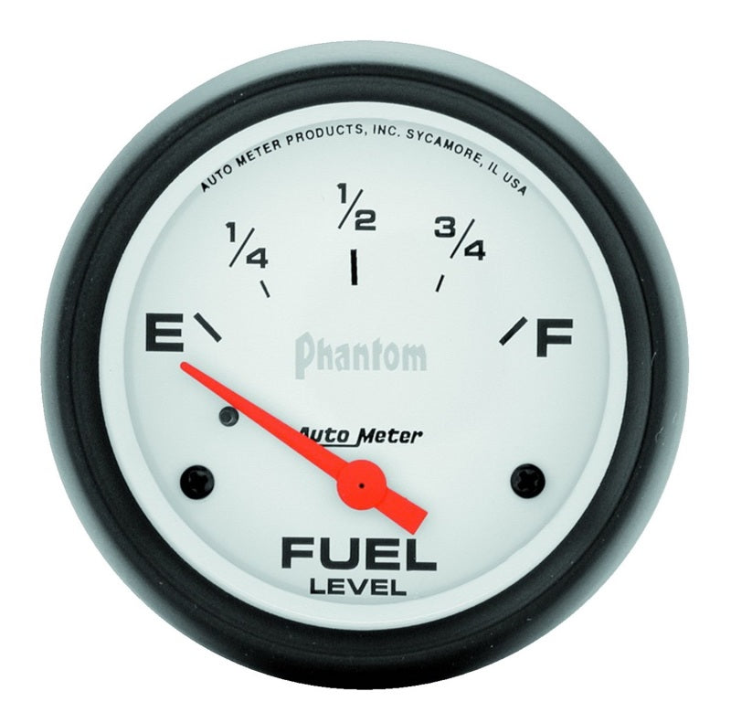 AutoMeter Gauge Fuel Level 2-5/8in. 240 Ohm(e) to 33 Ohm(f) Elec Phantom Gauges AutoMeter