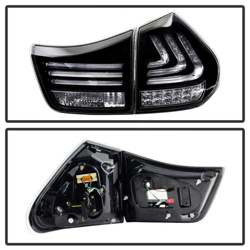 Spyder Lexus RX330/RX350 04-09 LED Tail Lights Black ALT-YD-LRX04-LED-BK Tail Lights SPYDER