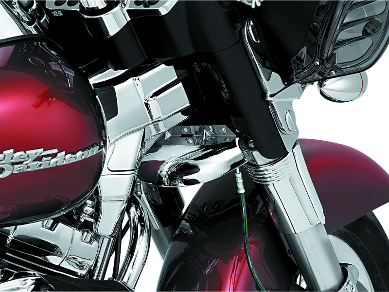 Kuryakyn Lower Tree Wind Deflector 80-13 Touring Chrome Wind Deflectors Kuryakyn