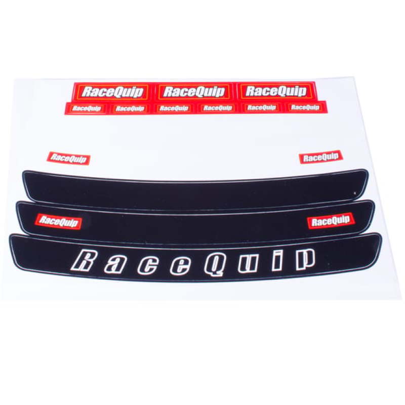 RaceQuip Helmet Visor Strip Face Shield Decal Sheet Helmets and Accessories Racequip