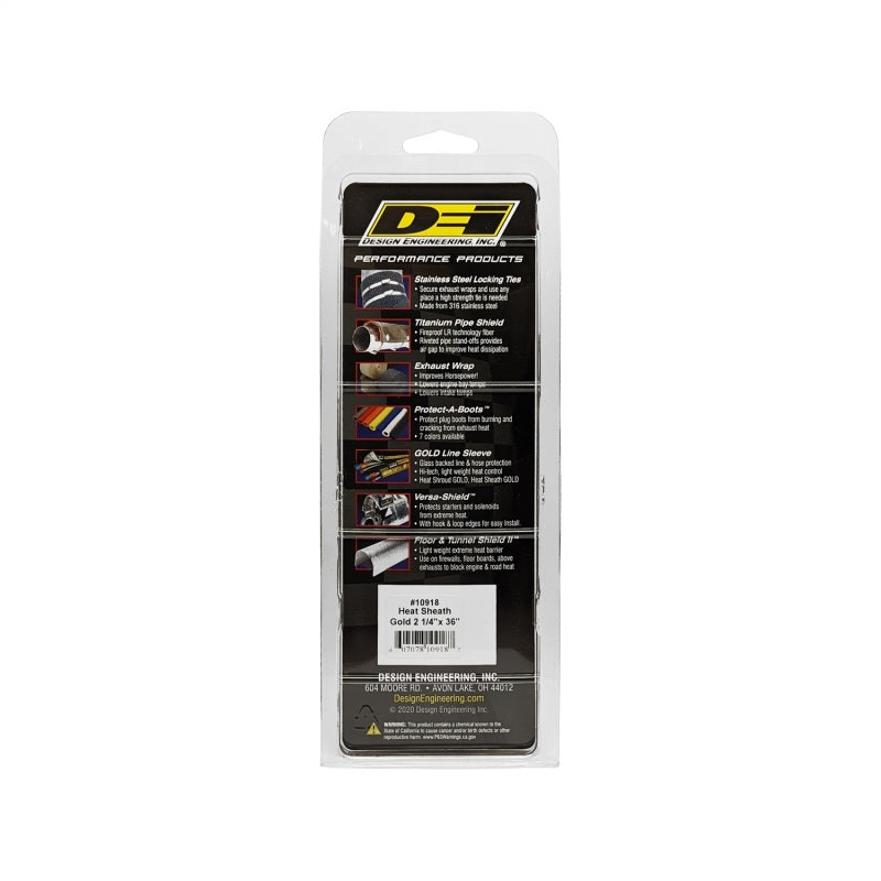 DEI Heat Shroud GOLD 2-1/4in x 36in Thermal Wrap DEI