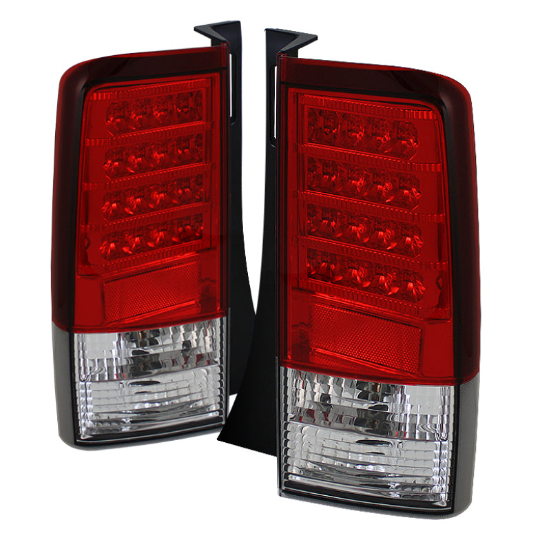 Spyder Scion XB 03-07 Version 2 LED Tail Lights Red Clear ALT-YD-TSXB03-LED-V2-RC Tail Lights SPYDER