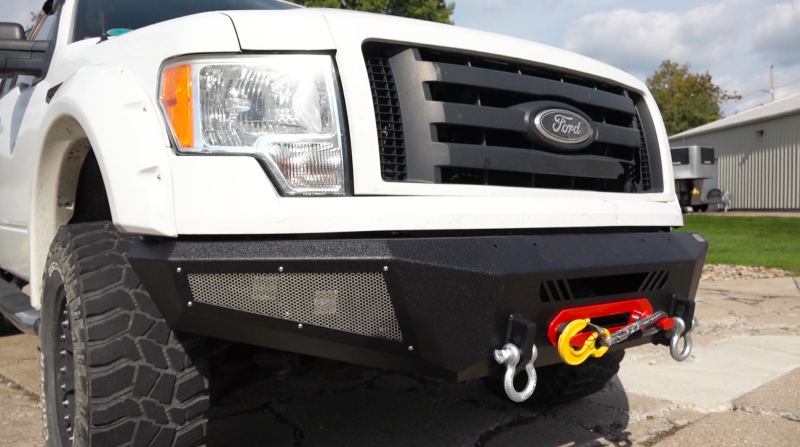 Fishbone Offroad 09-14 Ford F150 Front Bumper - Black Bumpers - Steel Fishbone Offroad